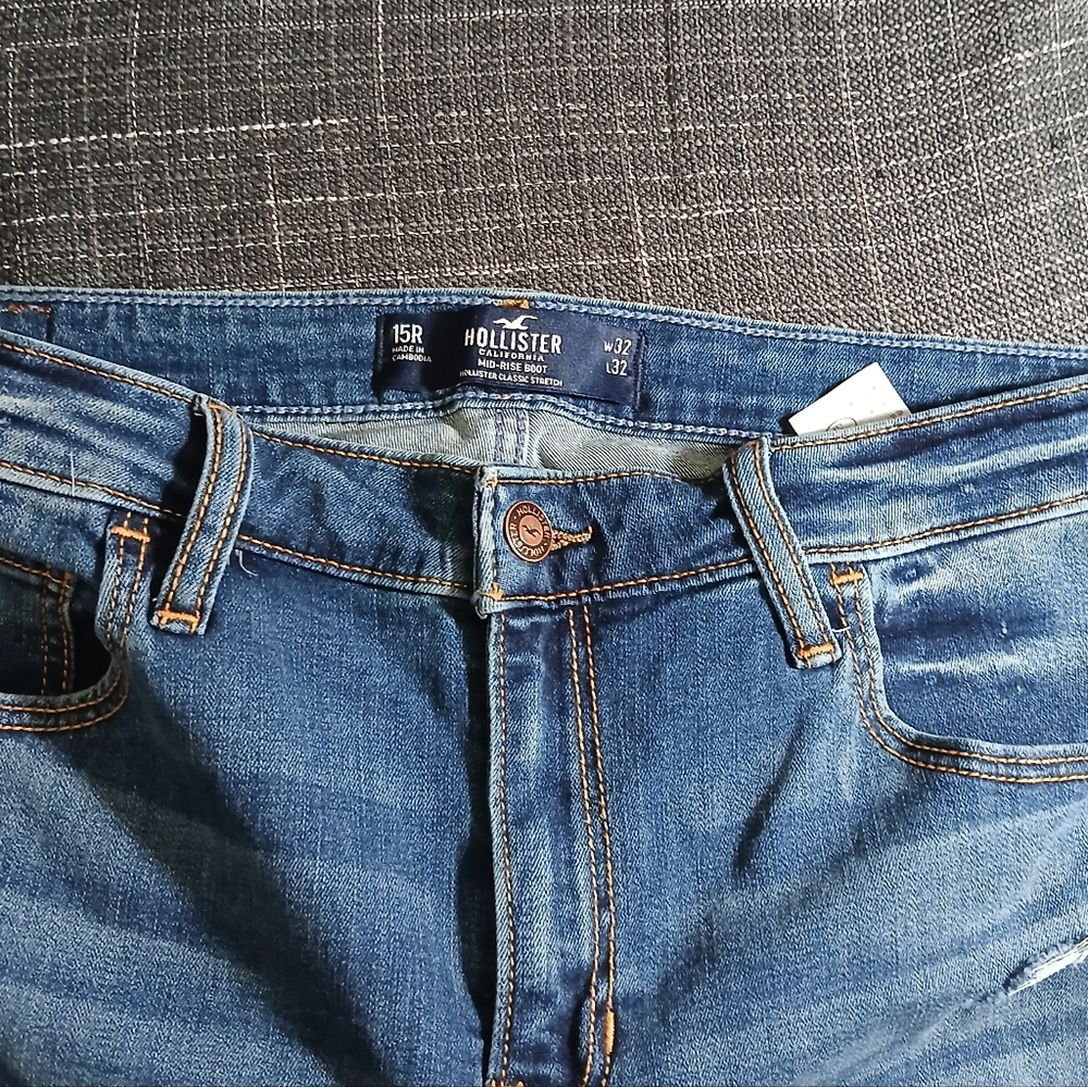 Holister Distressed Bell Bottom Jeans